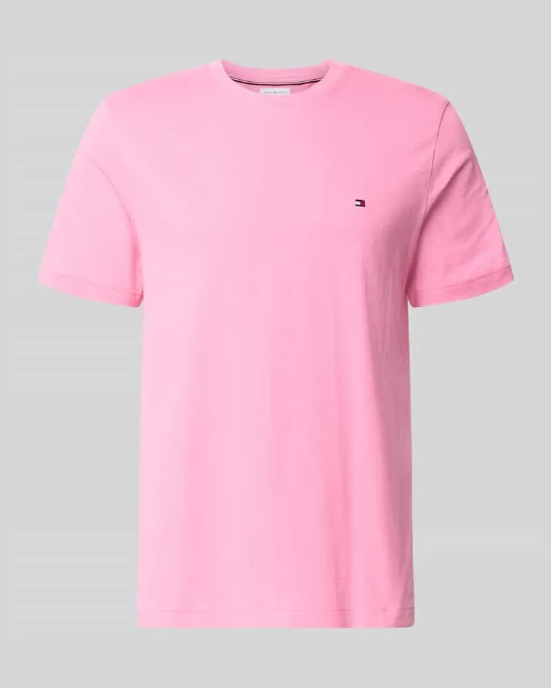 Tommy Hilfiger Regular Fit T-Shirt aus reiner Baumwolle Pink