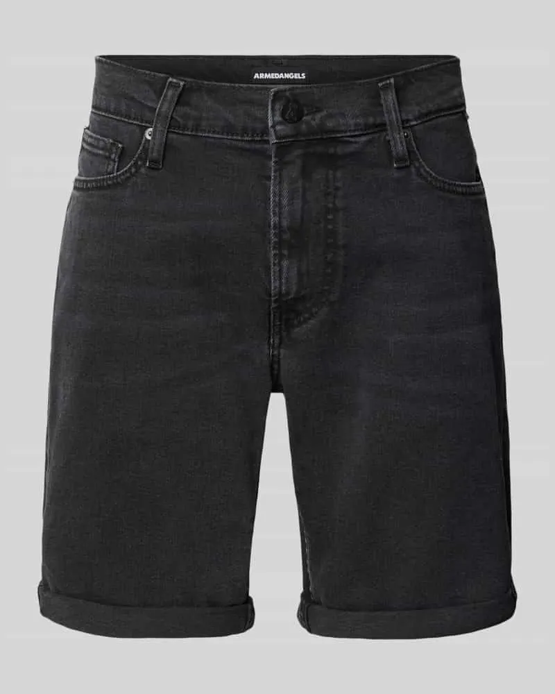 Armedangels Slim Fit Jeansshorts aus Baumwoll-Mix Modell 'NAAILO Dunkelgrau