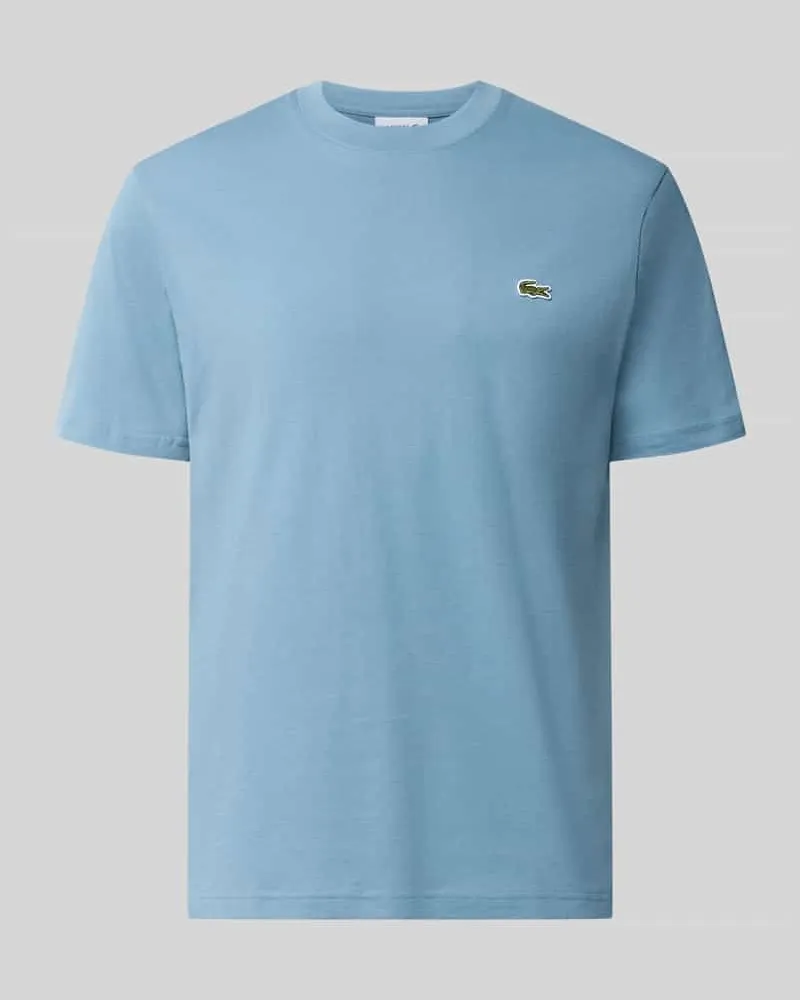 Lacoste Regular Fit T-Shirt aus reiner Baumwolle Rauchblau
