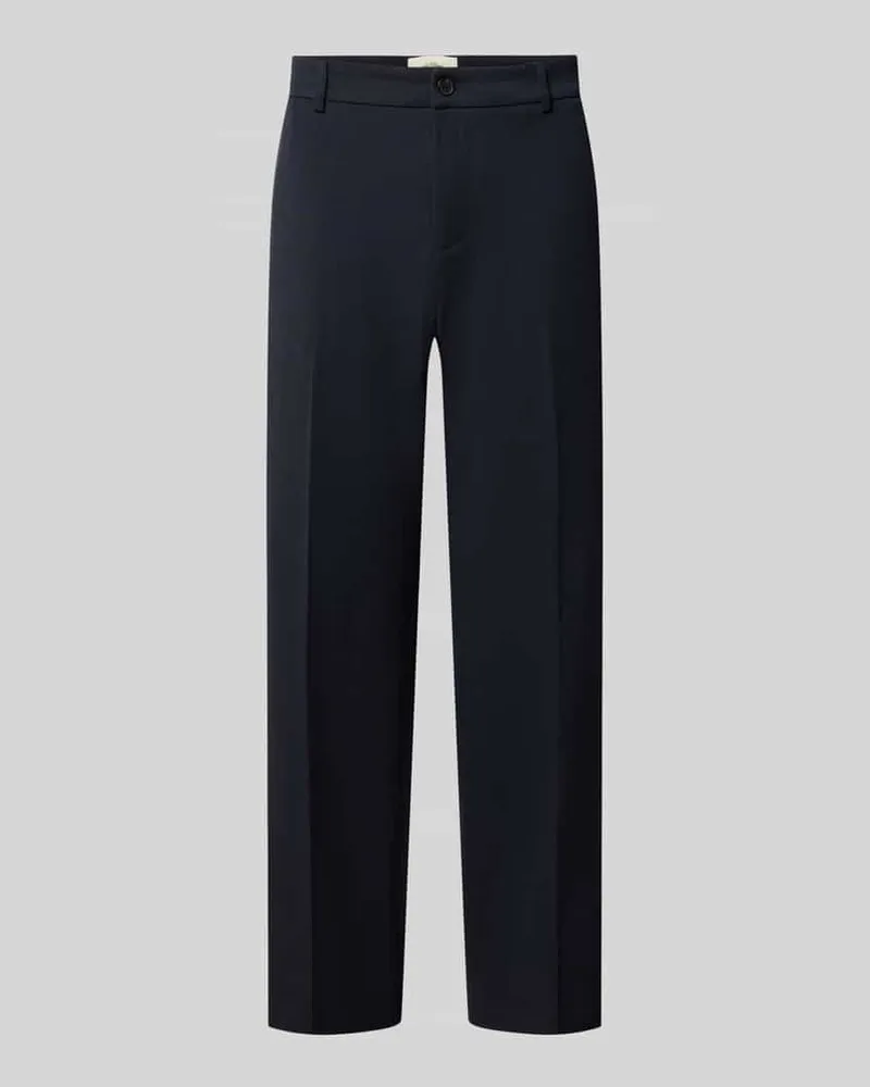LES DEUX Stoffhose mit Bügelfalte und Eingrifftaschen Dunkelblau