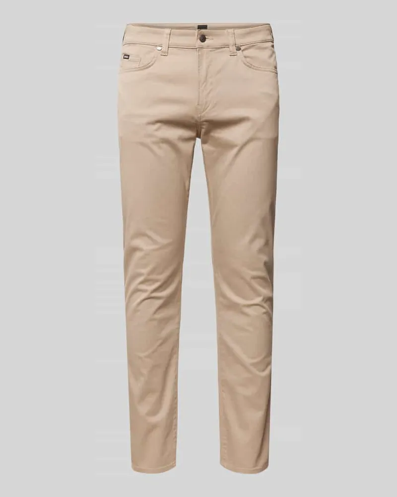 HUGO BOSS Slim Fit Stoffhose mit Stretch-Anteil Modell 'Delaware Beige