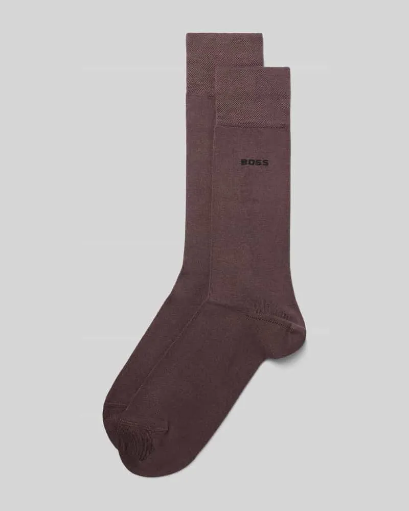 HUGO BOSS Socken aus Viskose-Mix im 2er-Pack Dunkelbraun
