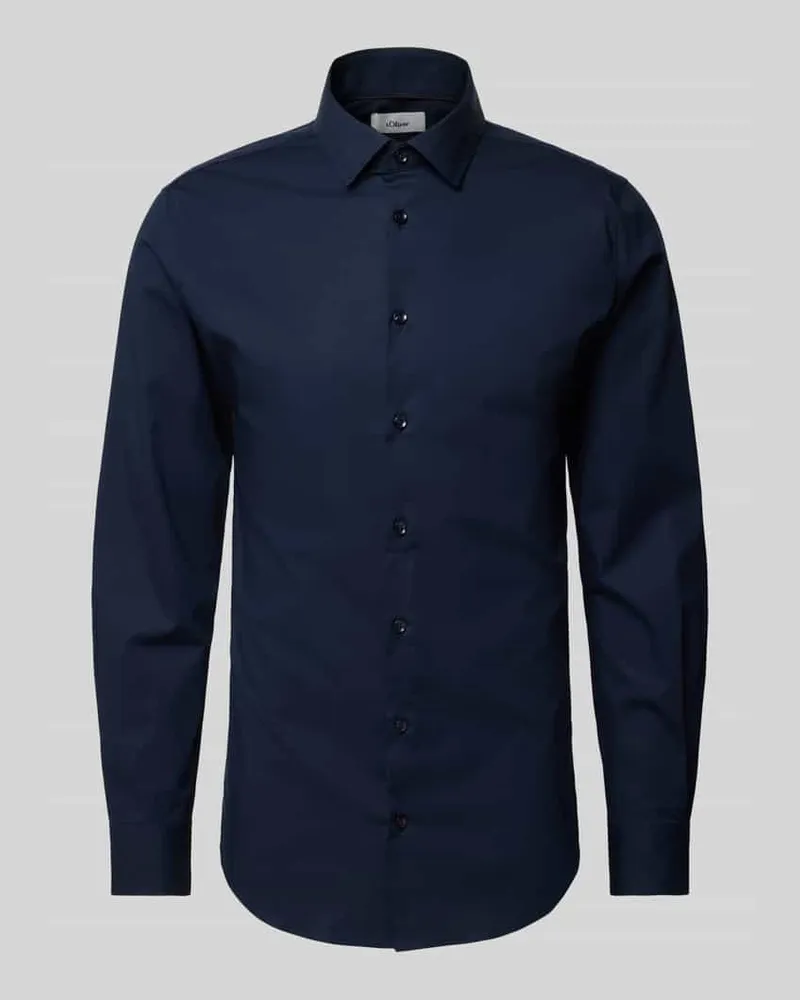 S.Oliver Shaped Fit Businesshemd aus Baumwoll-Stretch 