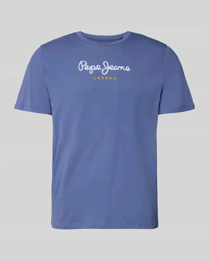 Pepe Jeans Regular Fit T-Shirt aus reiner Baumwolle Modell 'EGGO Marine