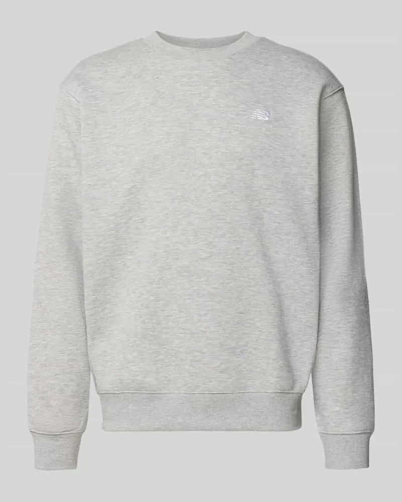 New Balance Sweatshirt mit Rundhalsausschnitt und Label-Stitching Hellgrau