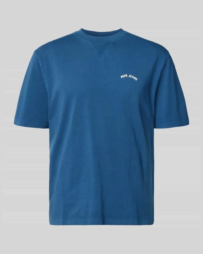 Pepe Jeans Regular Fit T-Shirt aus reiner Baumwolle Modell 'John Tee Bleu
