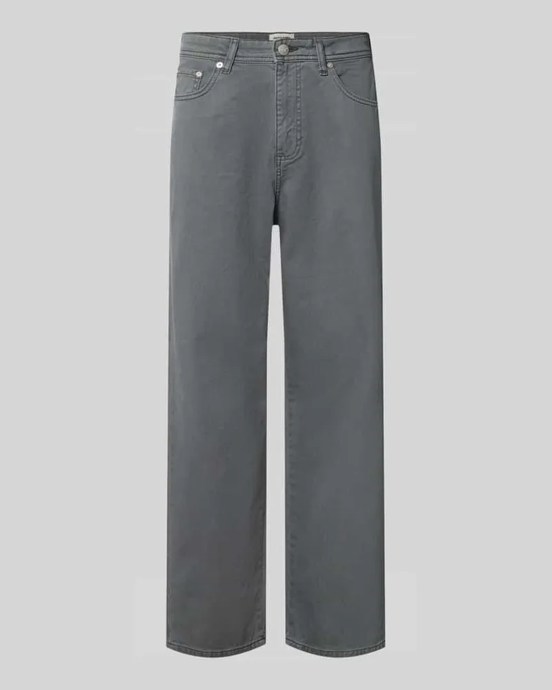 Jack & Jones Straight Fit Jeans aus reiner Baumwolle Modell 'ALEX ORIGINAL Anthrazit
