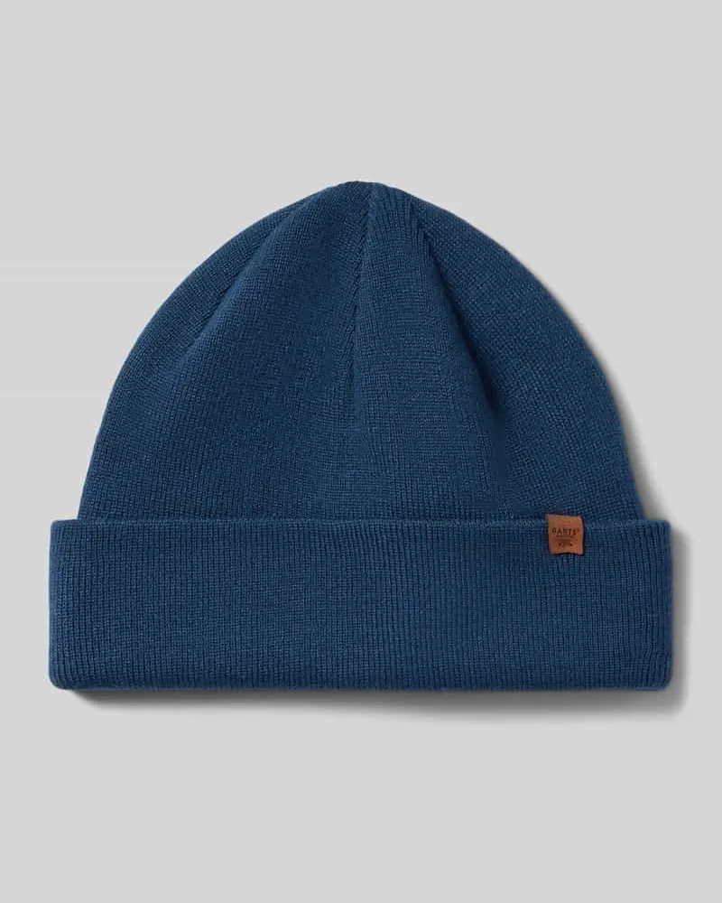 Barts Beanie mit Umschlagabschluss aus Viskosemix Jeansblau