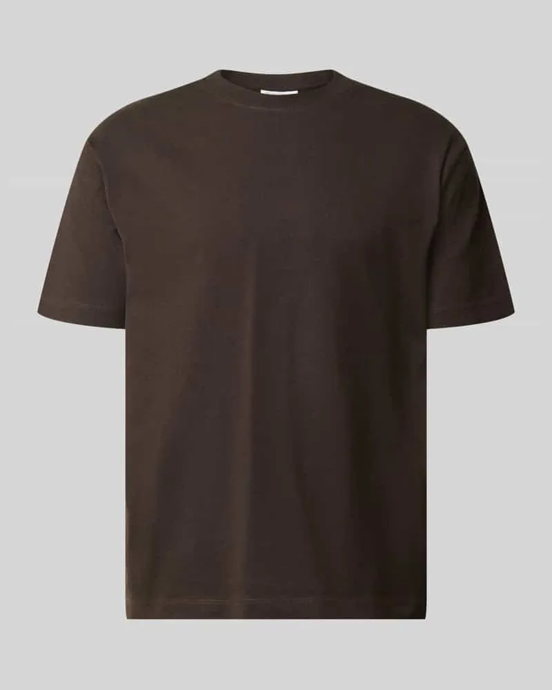 Marc O'Polo Relaxed Fit T-Shirt aus reiner Baumwolle Schoko