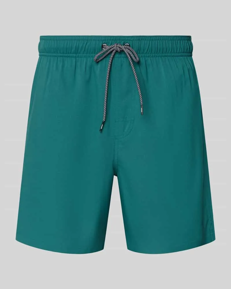 Puma Badeshorts mit Seitentaschen und Reißverschlusstasche hinten Petrol