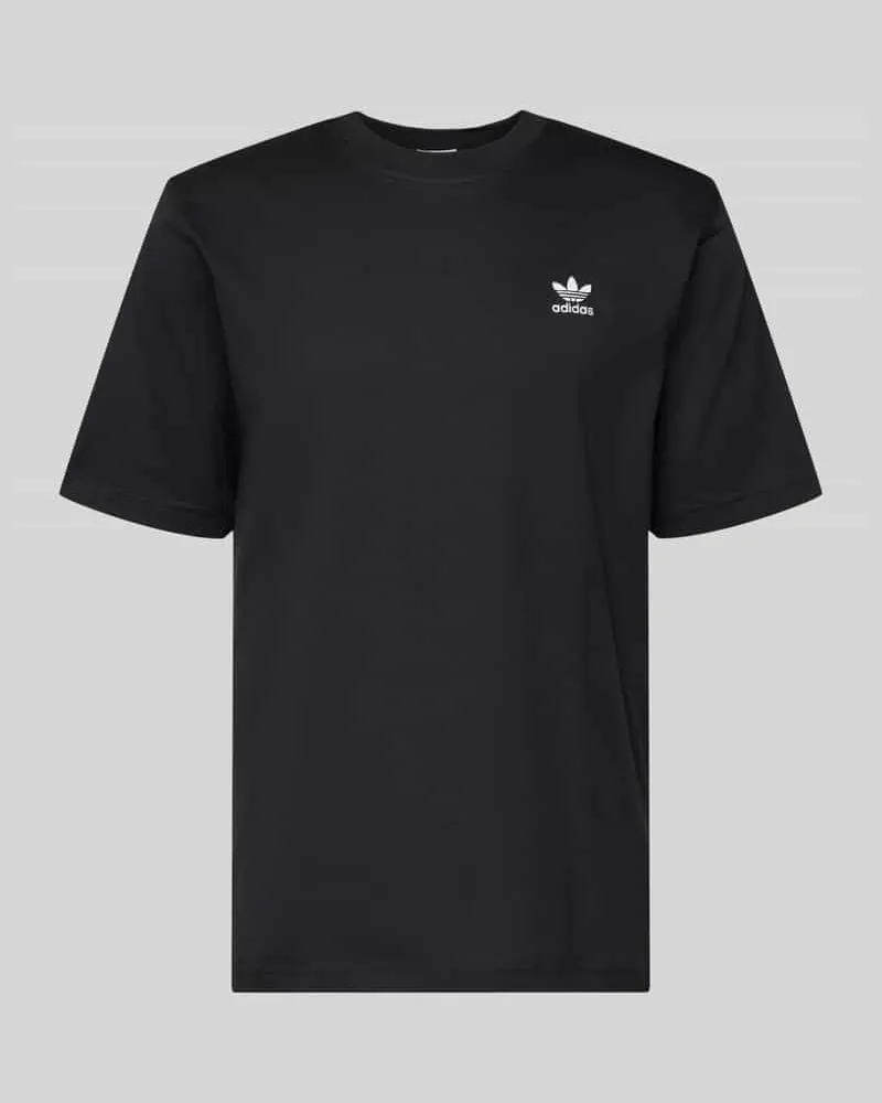 adidas T-Shirt mit Label-Stitching Black