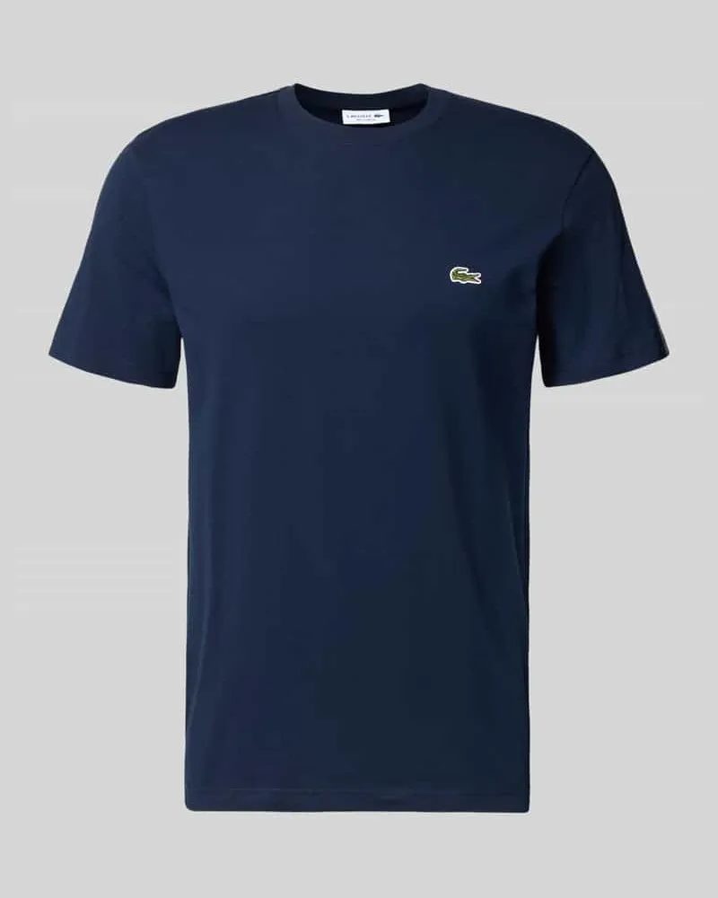 Lacoste Regular Fit T-Shirt aus reiner Baumwolle Marine
