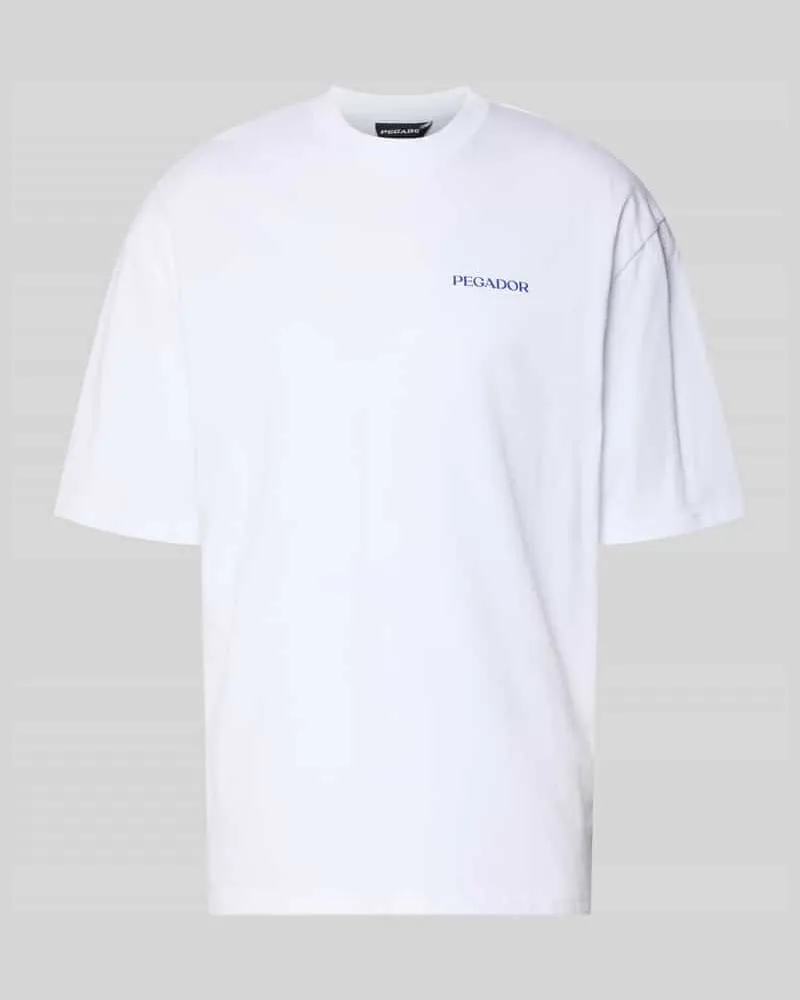 PEGADOR Oversized T-Shirt mit Rundhalsausschnitt Modell 'Frombork Weiss