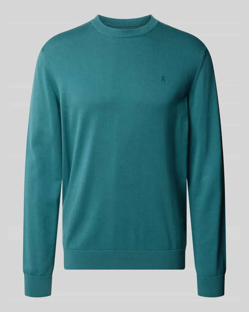 Armedangels Pullover mit Ton-in-Ton-Logo-Detail Petrol