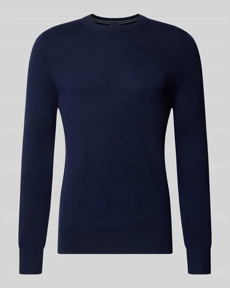Christian Berg Regular Fit Strickpullover aus Woll-Kaschmir-Mix Marine