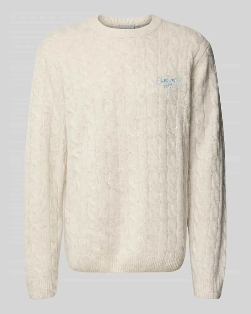Carhartt WIP Strickpullover mit Label-Stitching Offwhite