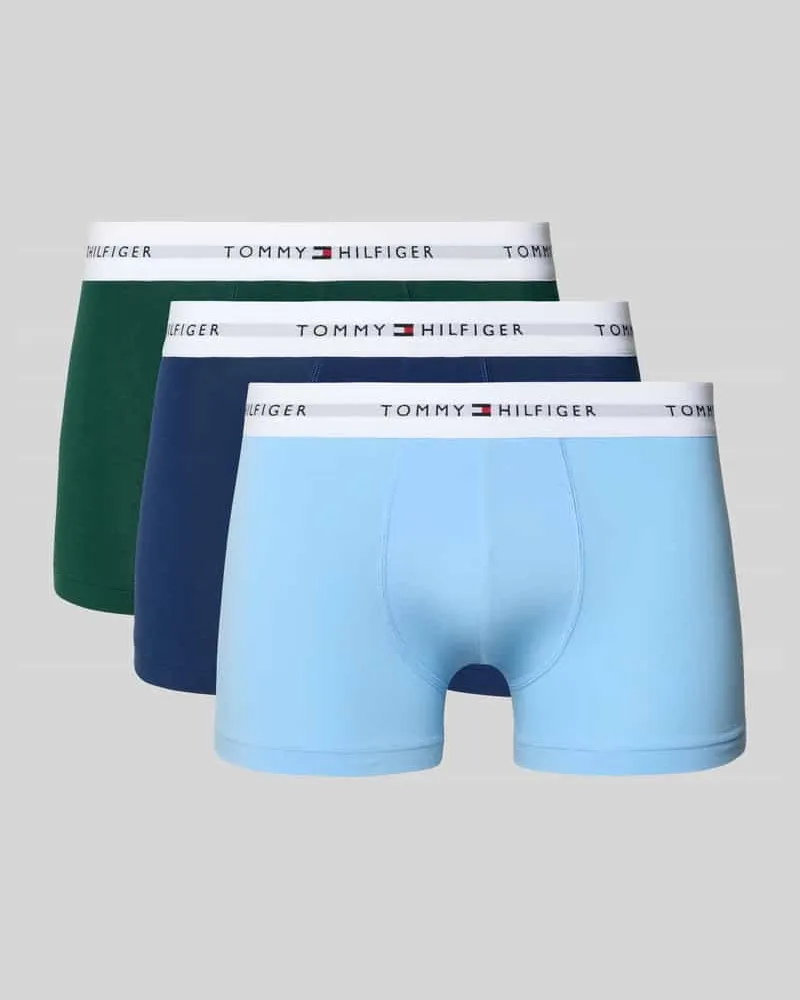 Tommy Hilfiger Trunks aus Baumwoll-Mix im 3er-Pack Dunkelgruen