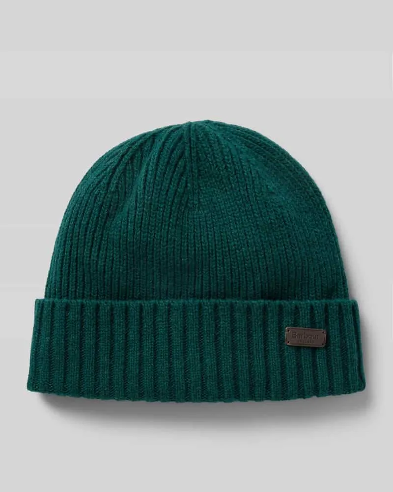 Barbour Beanie mit Label-Badge 