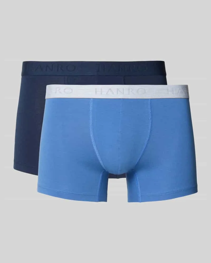 Hanro Trunks mit elastischem Logo-Bund im 2er-Pack Marine