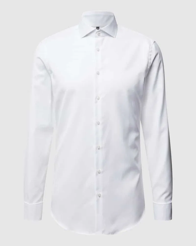 JAKE*S Slim Fit Businesshemd aus Twill 