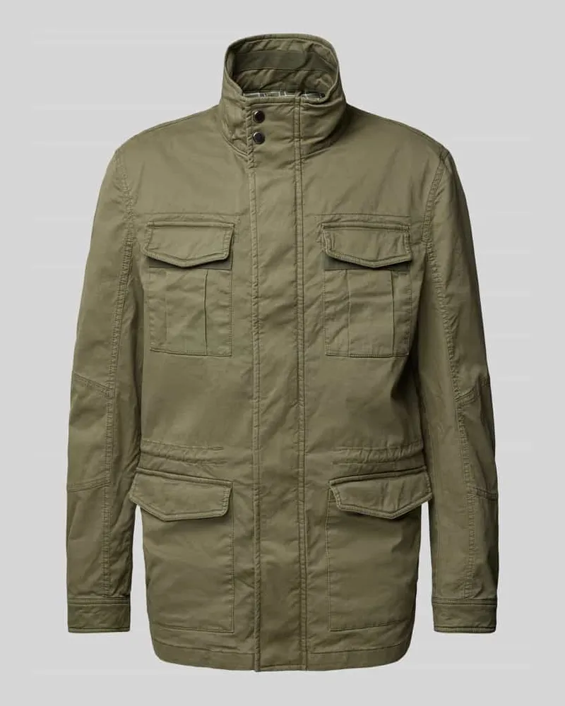Christian Berg Jacke mit Pattentaschen Oliv