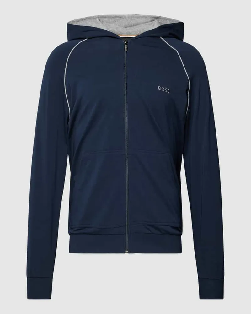 HUGO BOSS Sweatjacke mit Kapuze Modell 'Mix&Match Dunkelblau