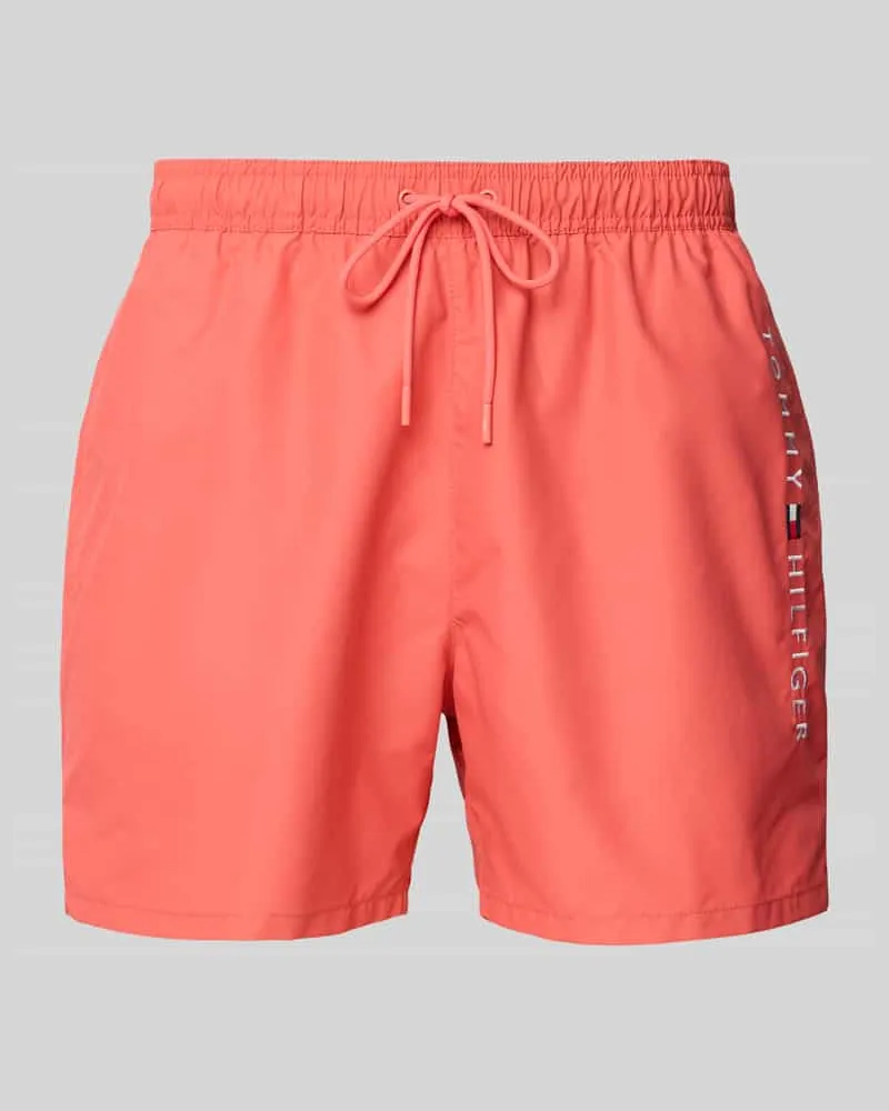 Tommy Hilfiger Regular Fit Badeshorts mit Tunnelzug 