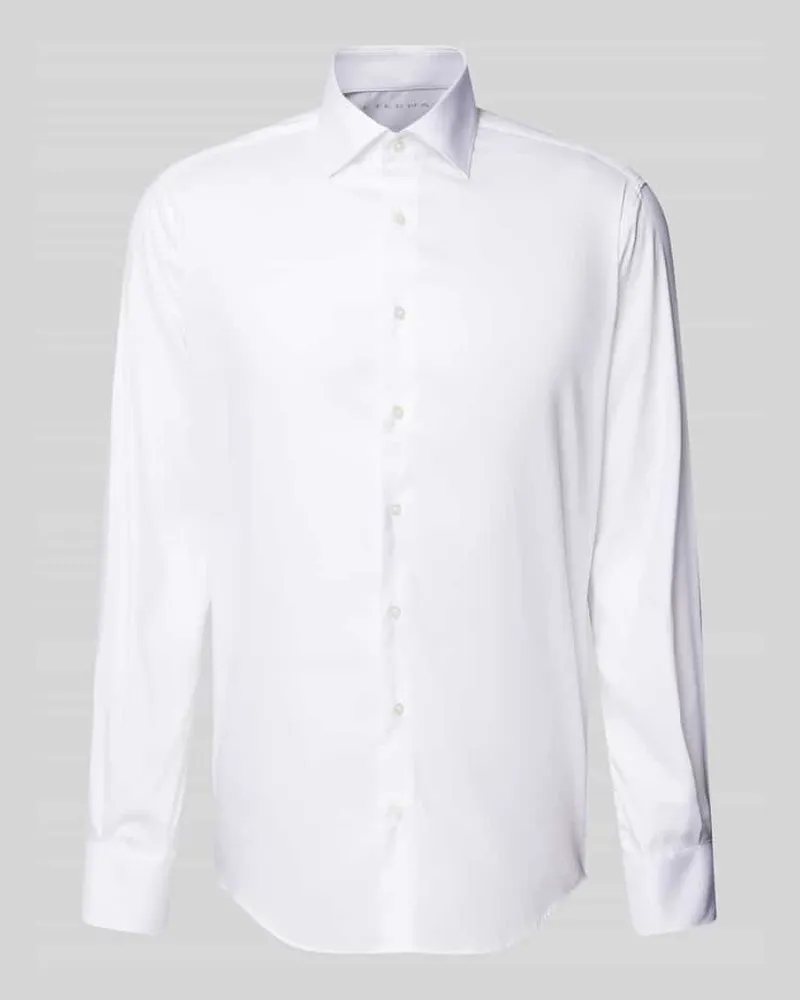 Eterna Regular Fit Business-Hemd mit Knopfleiste Weiss