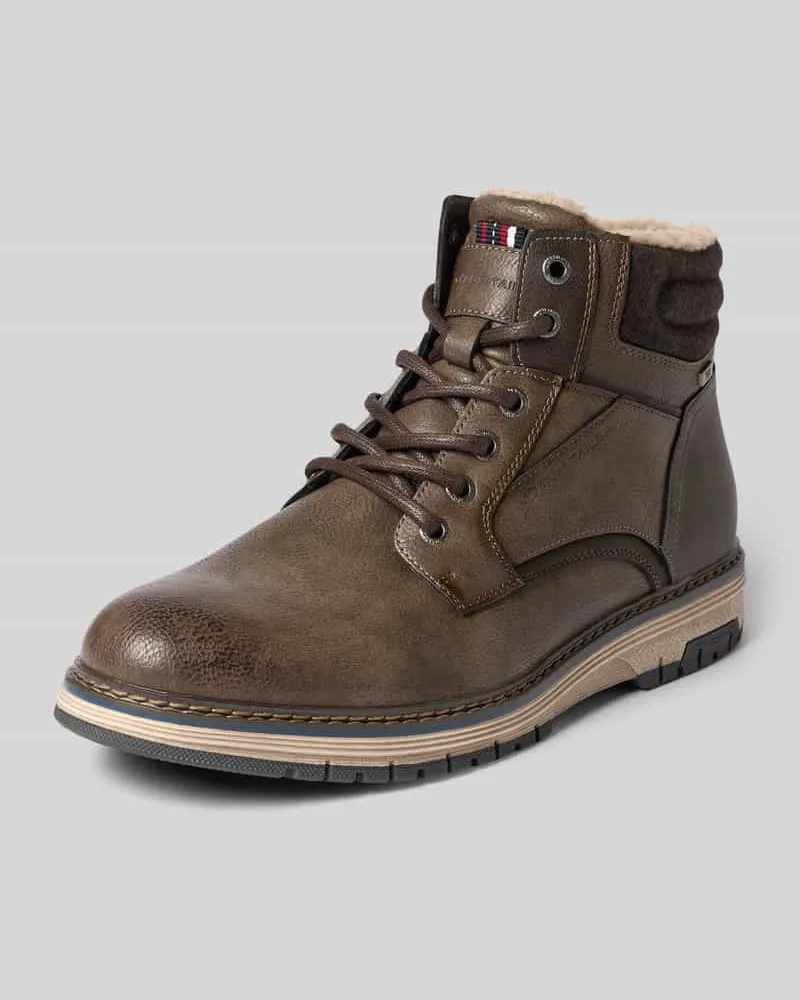 Tom Tailor Schnürstiefel mit Warmfutter Modell 'Olwin Mittelgrau