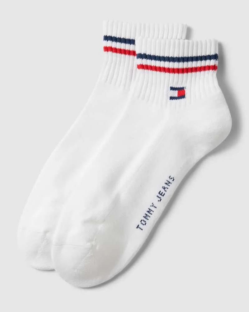 Tommy Hilfiger Socken mit Label-Print im 2er-Pack Weiss