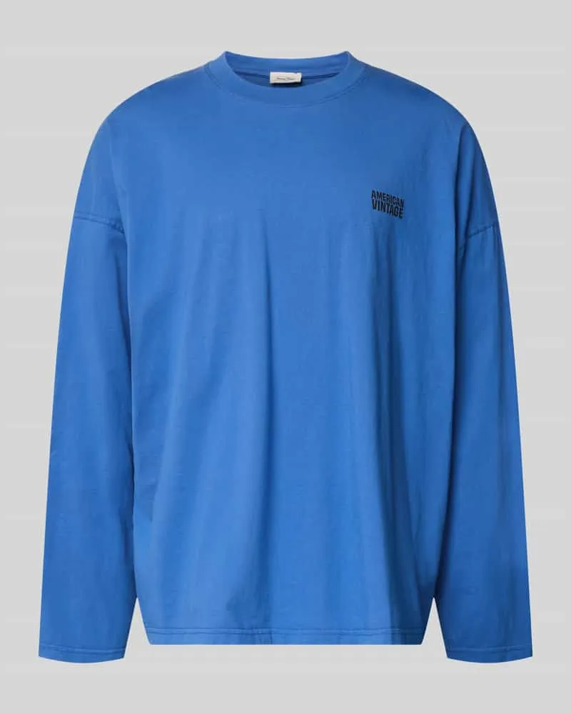 American Vintage Longsleeve mit Logo-Print Modell 'GIXY Hellblau
