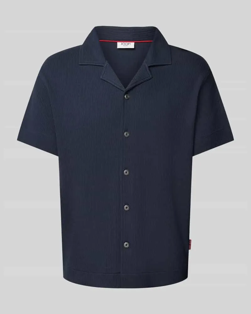 JOOP! Regular Fit Freizeithemd mit Resortkragen Modell 'Esdras Marine