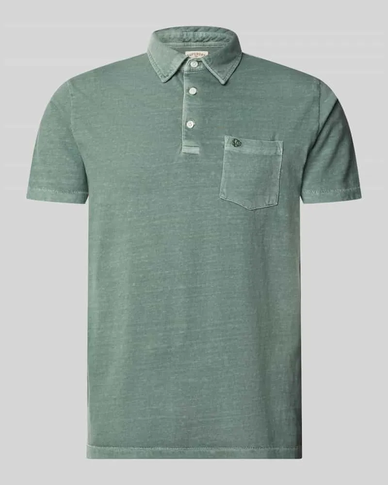 Superdry. Slim Fit Poloshirt mit Brusttasche Oliv