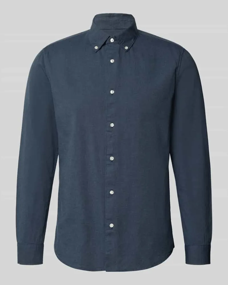 McNeal Slim Fit Freizeithemd aus reiner Baumwolle Marine