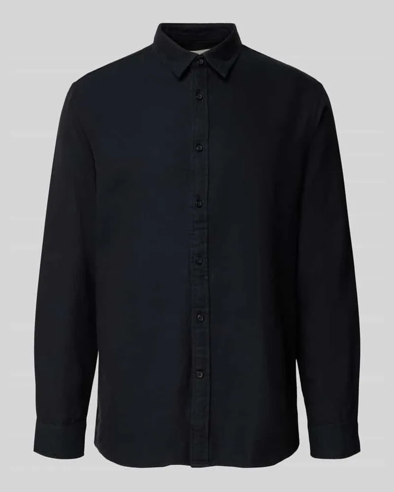 Selected Homme Regular Fit Freizeithemd aus reiner Baumwolle Modell 'NOAH Black