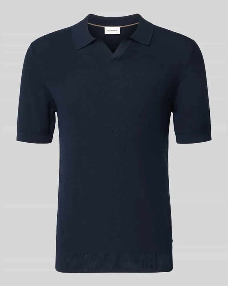 Roy Robson Slim Fit Poloshirt mit Viskose-Anteil Marine