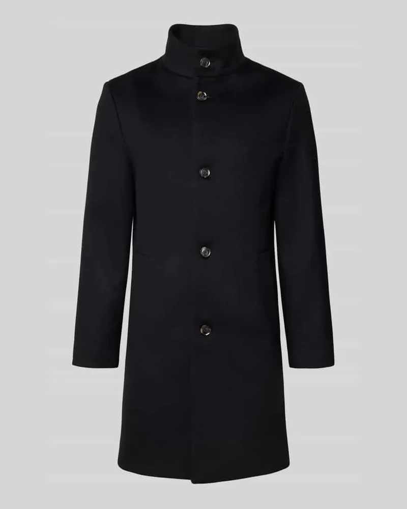 Tommy Hilfiger Regular Fit Mantel aus Woll-Mix Black