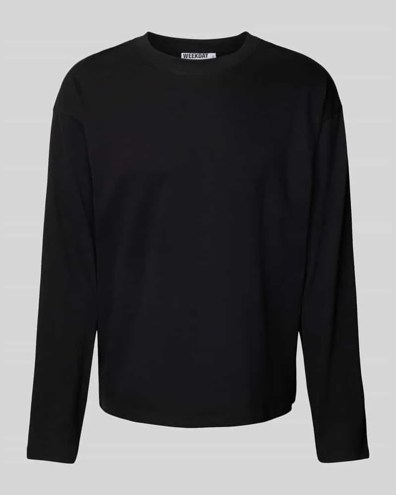 Weekday Longsleeve mit geripptem Rundhalsausschnitt 