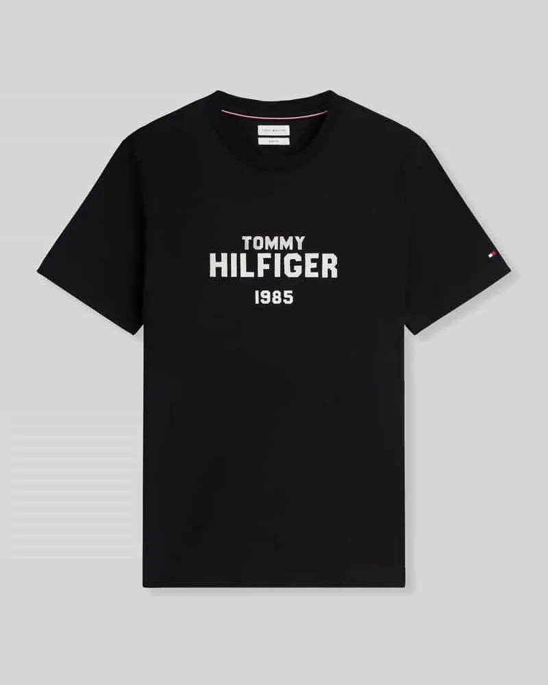 Tommy Hilfiger Regular Fit T-Shirt aus reiner Baumwolle Black