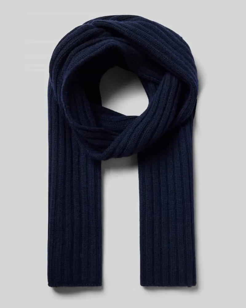 Christian Berg Schal mit Label-Patch Marine