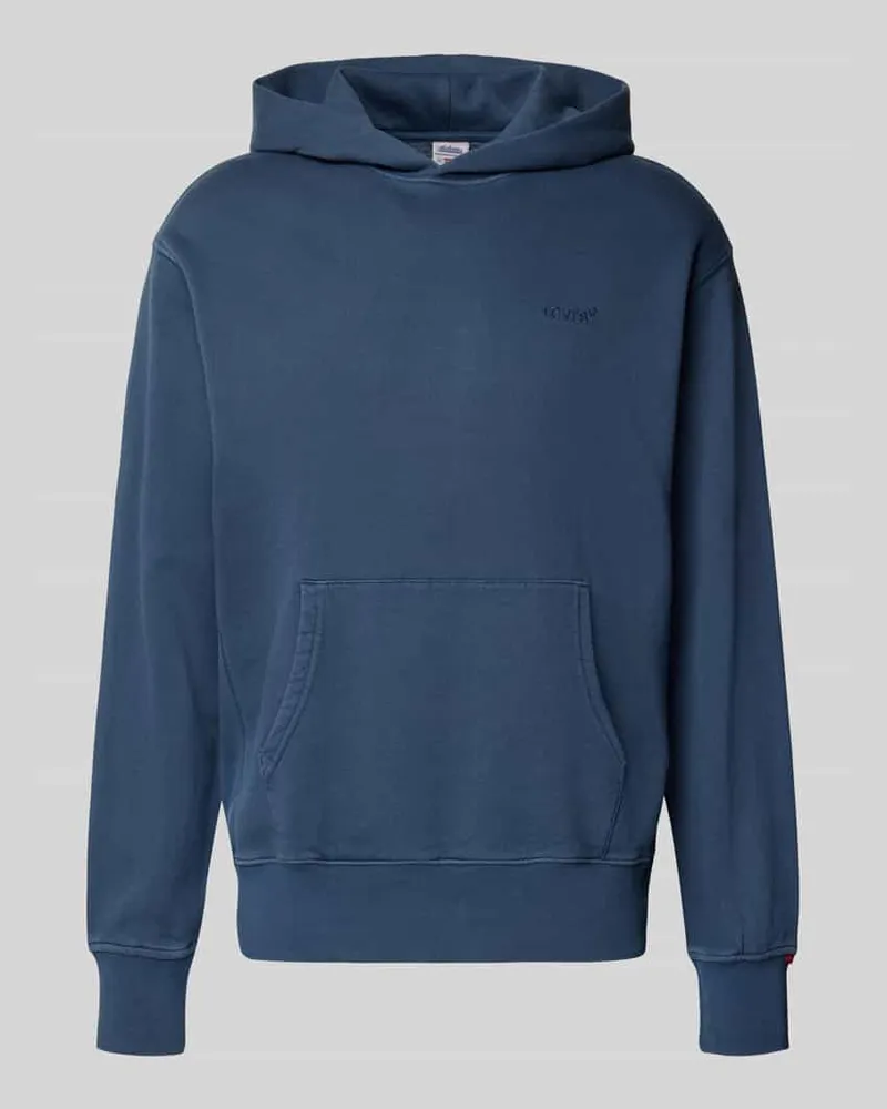 Levi's Hoodie mit Känguru-Tasche und Label-Stitching Jeansblau