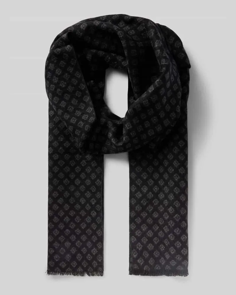 Christian Berg Schal aus reiner Viskose Black