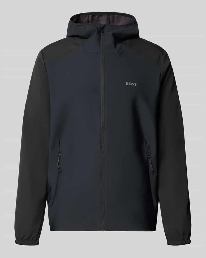 HUGO BOSS Regular Fit Softshell-Jacke mit Kapuze Modell 'LW_CRUISLITE Black