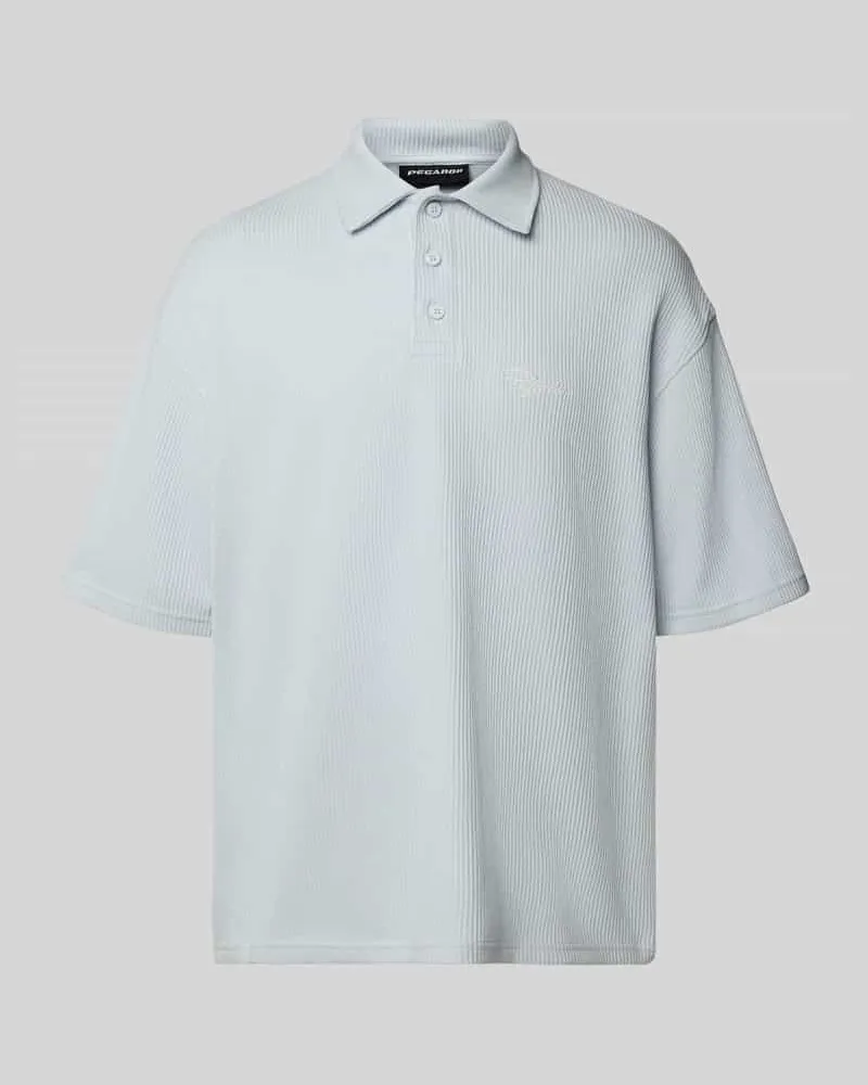 PEGADOR Oversized Poloshirt mit Strukturmuster 
