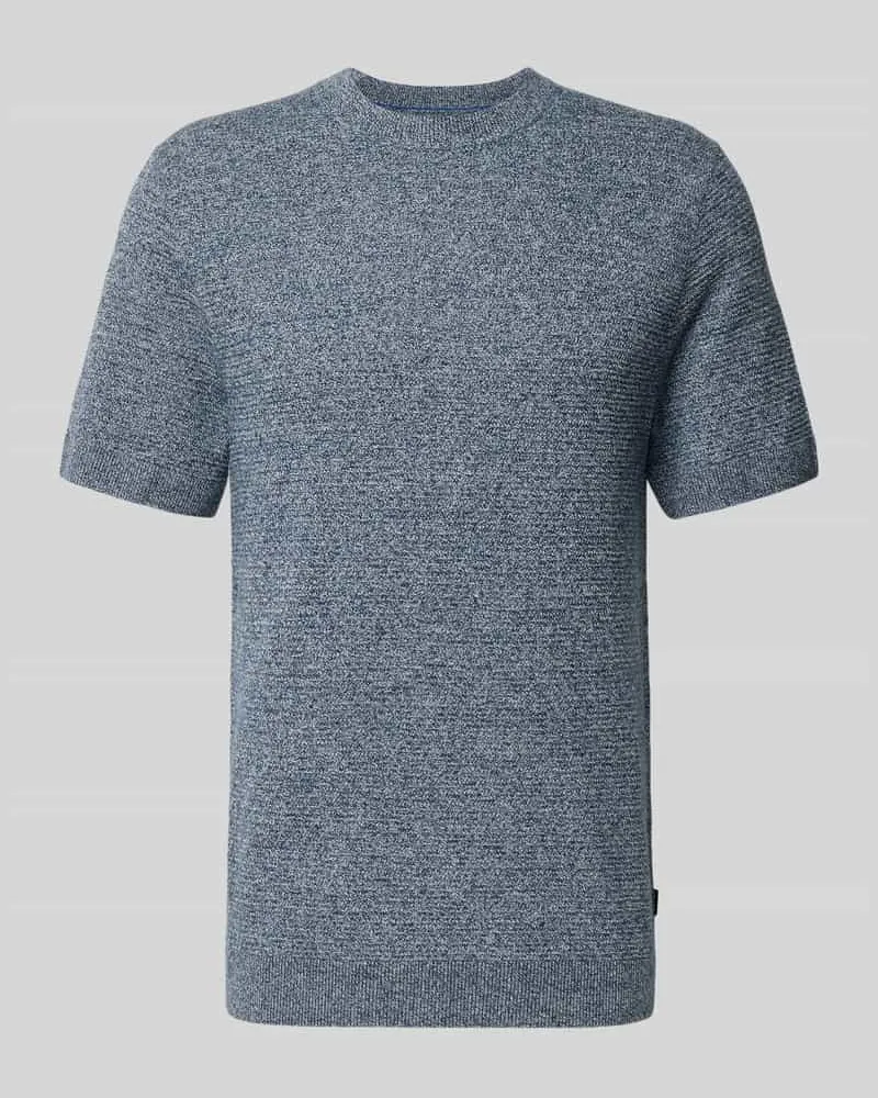 Jack & Jones Strickshirt mit Rundhalsausschnitt Modell 'RILEY Jeansblau