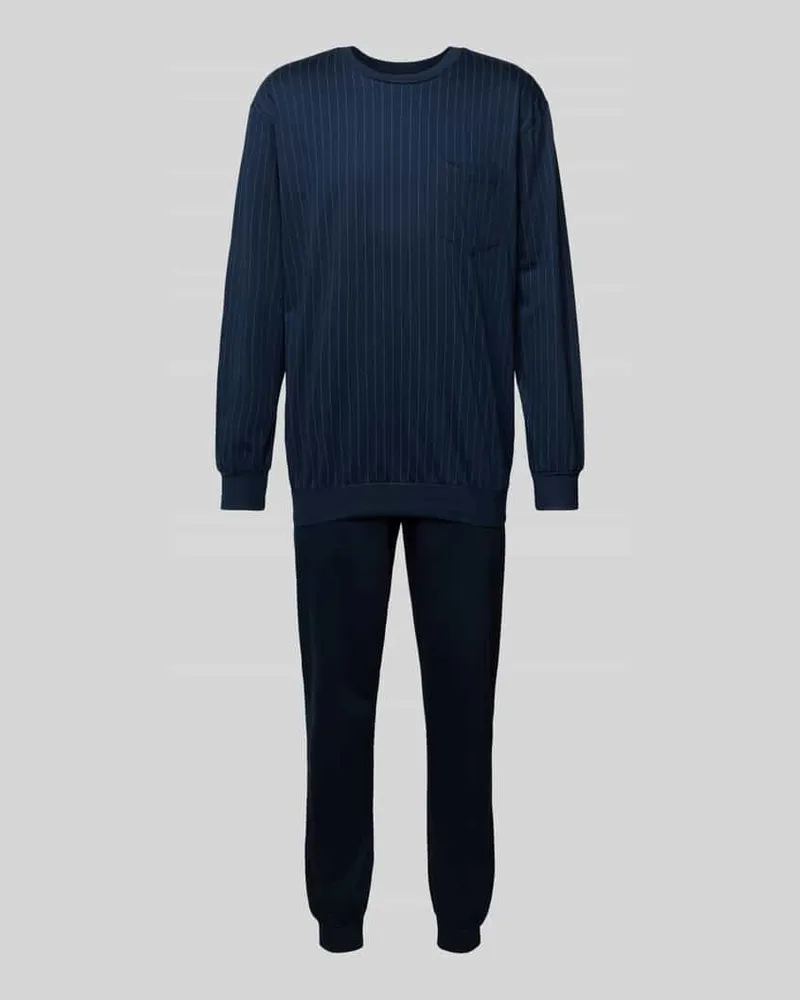 Schiesser Pyjama mit Brusttasche 