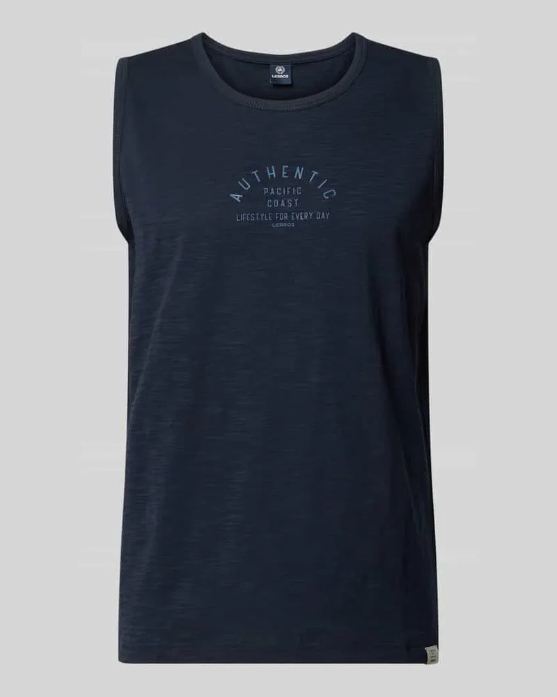 Lerros Tanktop mit Statement-Print und Rundhalsausschnitt Marine