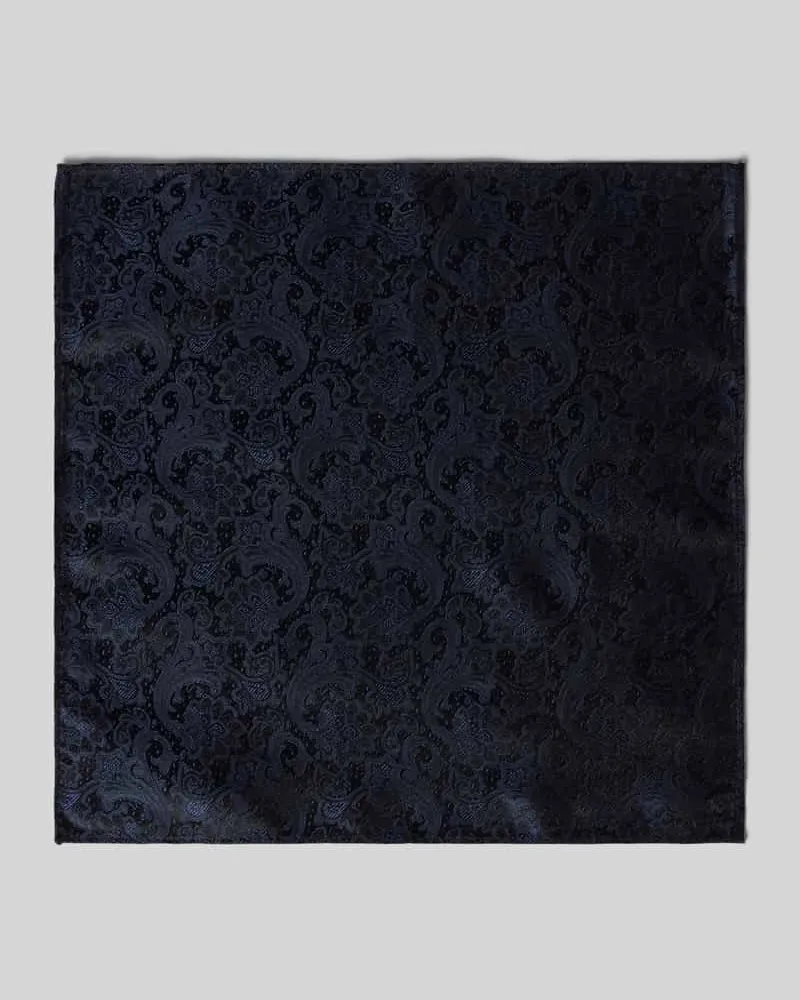Monti Seideneinstecktuch mit Allover-Muster Marine