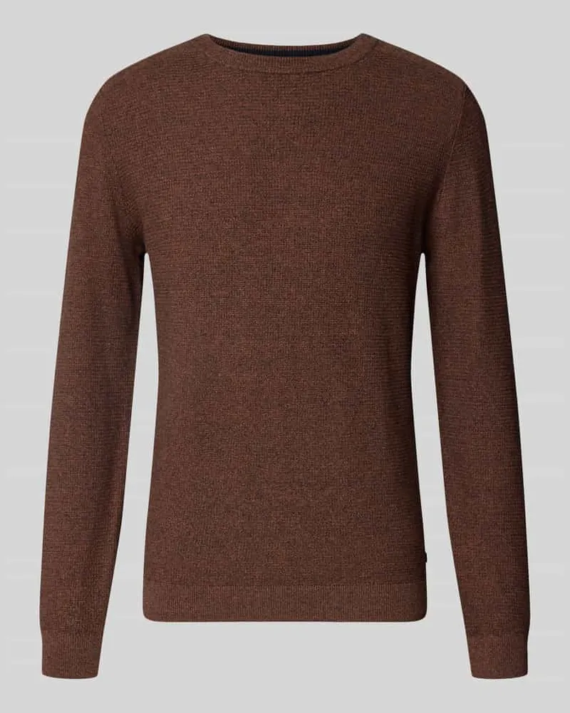 Tom Tailor Pullover mit strukturierter Feinstrickoptik Camel