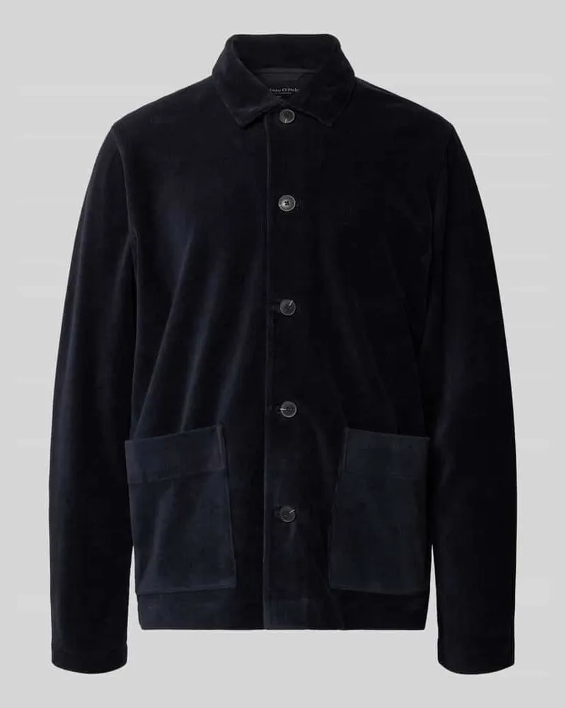 Marc O'Polo Regular Fit Hemd aus reiner Baumwolle Marine